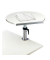 Tischpult, h&ouml;henverstellbar 31-43cm (H), 60x56,5cm (BxT), rund, wei&szlig; / silber
