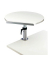 Tischpult, h&ouml;henverstellbar 31-43cm (H), 60x56,5cm (BxT), rund, wei&szlig; / silber