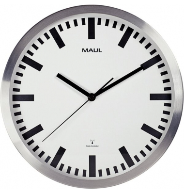 Wandfunkuhr pilot Ø 30 cm, Aluminium klassisches Design
