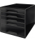 Schubladenbox Cube Duo Colour 5253-10-95 schwarz/schwarz 5 Schubladen geschlossen