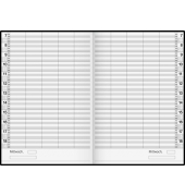 Buchkalender 702200290, Ultraplan, schwarz, 1 Tag / 2 Seiten, 19x27,5cm (A4), Jahresunabhängig