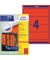 R&uuml;ckenschilder ultragrip L4766-100, rot, breit/kurz, 61x192mm, selbstklebend, permanent 