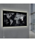 Glas-Magnettafel artverum® LED light 91,0 x 46,0 cm World-Map