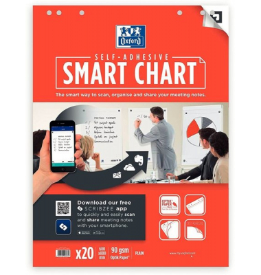 Flipchartblock Smart Chart 400096276, 60x80cm, blanko, 90g