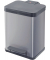 Tretabfalleimer Öko duo Plus, M, 2 x 9 l, 330 x 320 x 430 mm, silber