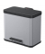 Tretabfalleimer Öko trio Plus L 47 x 43 x 34 cm (B x H x T) 3 x 9l Stahlblech silber