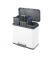 Tretabfalleimer Öko trio Plus L 47 x 43 x 34 cm (B x H x T) 3 x 9l Stahlblech silber