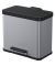 Tretabfalleimer Öko trio Plus L 47 x 43 x 34 cm (B x H x T) 3 x 9l Stahlblech silber