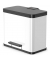 Tretabfalleimer Öko trio Plus L 47 x 43 x 34 cm (B x H x T) 3 x 9l Stahlblech weiß