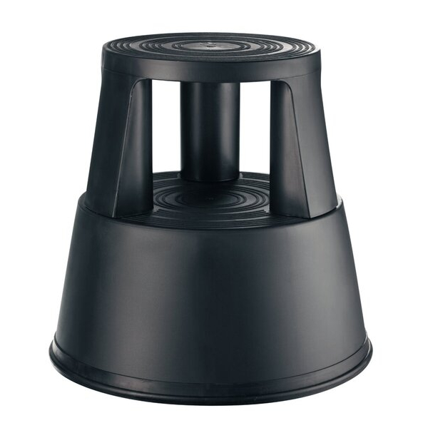 4007735885113 - Rollhocker schwarz mit 3 Gleitrollen rutschfester Gummibezug zusammen- 4007735885113 Alco