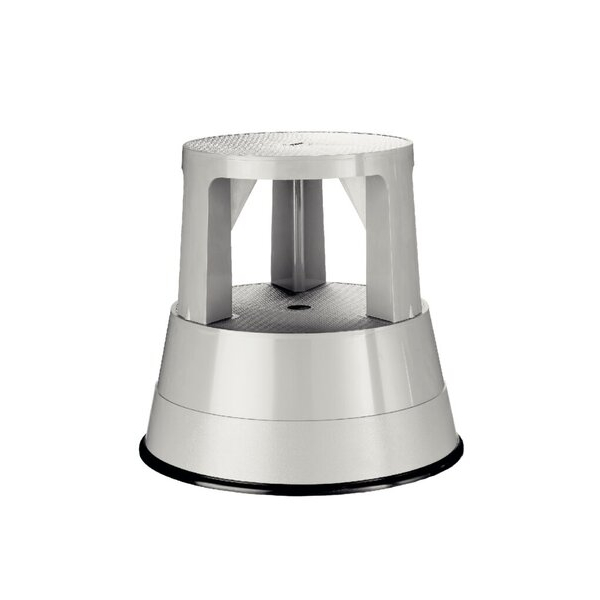 4007735885335 - Rollhocker lichtgrau mit 3 Gleit- rollen rutschfester Gummibezug 4007735885335 Alco