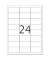 Folienetiketten Special 9537, wei&szlig;, 63,5x33,9mm, rechteckig