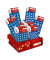 Schmucketikett Sortiment DECOR Sterne Silber 60 Pack