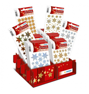 Schmucketikett Sortiment DECOR Sternstunden 60 Pack