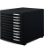 Schubladenbox Contur 1510-13 schwarz/schwarz 10 Schubladen geschlossen