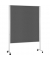 Moderationstafel 1101101M, 120x180cm, Filz + Filz (beidseitig), pinnbar, mit Rollen, grau + grau