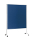 Moderationstafel 1101103M, 120x180cm, Filz + Filz (beidseitig), pinnbar, mit Rollen, blau + blau
