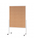 Moderationstafel 2111124, 120x150cm, Kork + Kork (beidseitig), pinnbar, mit Rollen, braun + braun
