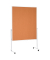 Moderationstafel 2111124, 120x150cm, Kork + Kork (beidseitig), pinnbar, mit Rollen, braun + braun