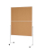 Moderationstafel 2111324, 120x150cm, Kork + Kork (beidseitig), pinnbar, mit Rollen, braun + braun