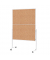 Moderationstafel 2111324, 120x150cm, Kork + Kork (beidseitig), pinnbar, mit Rollen, braun + braun
