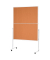 Moderationstafel 2111324, 120x150cm, Kork + Kork (beidseitig), pinnbar, mit Rollen, braun + braun