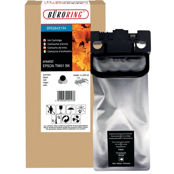 4016058224578 - Tintenpatrone XL schwarz für Workforce Pro WF-M5299DW 5298DW 4016058224578 Büroring