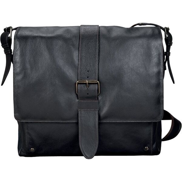 4021068471348 - Umhängetasche Neo Leder dunkelbraun pflanzlich gegerbt Laptopfach 4021068471348 JÜSCHA