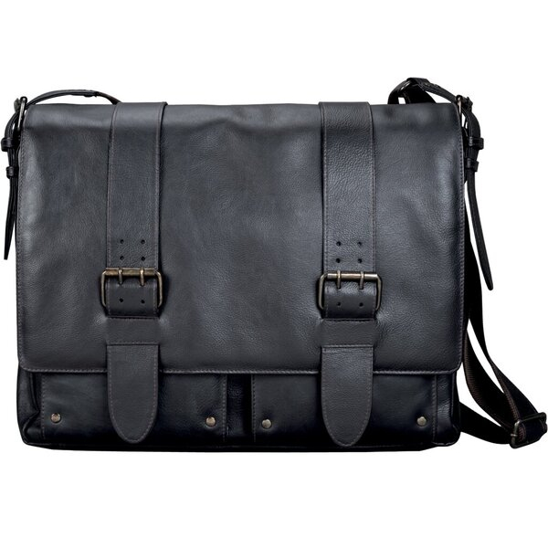 4021068471355 - Umhängetasche Tank Leder dunkelbraun pflanzlich gegerbt Laptopfach 4021068471355 JÜSCHA