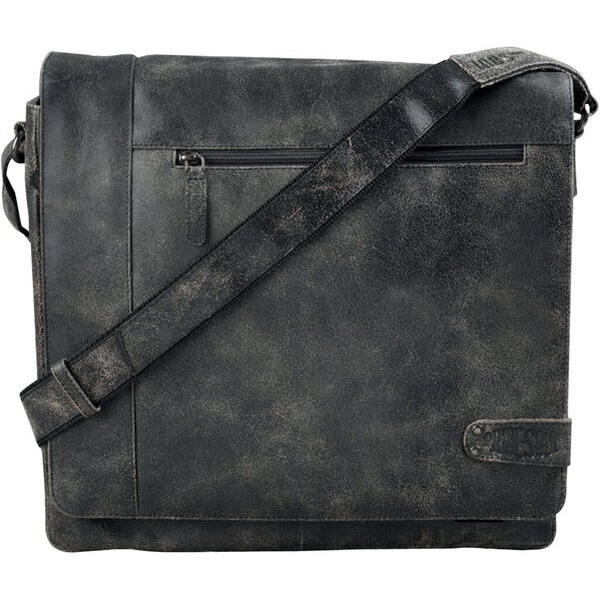 4021068471560 - Umhängetasche Jumper Leder schwarz Reißverschlussfach im Rücken 4021068471560 JÜSCHA