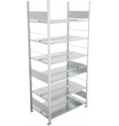 Bürogrundregal 2200 x 1000 x 600 mm S3 Büro Steck Compact