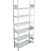 Bürogrundregal 2200 x 1000 x 300 mm S3 Büro Steck Compact