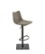 Bar-/Tresenhocker MY TOBY Kunstleder schlamm, Vintage, Gestell schwarz