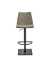 Bar-/Tresenhocker MY TOBY Kunstleder schlamm, Vintage, Gestell schwarz