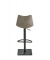 Bar-/Tresenhocker MY TOBY Kunstleder schlamm, Vintage, Gestell schwarz