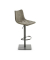 Bar-/Tresenhocker MY TOBY Kunstleder schlamm, Vintage, Gestell grau