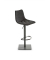 Bar-/Tresenhocker MY TOBY Kunstleder schwarz, Vintage, Gestell grau