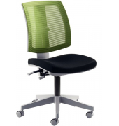 B&uuml;rodrehstuhl myFLEXO, schwarz/gr&uuml;n / grau, bis 150kg, ohne Kopfst&uuml;tze