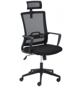 Drehsessel mySTUDIO mit Kopfstütze schwarz, Wippmechanik, verstellbare