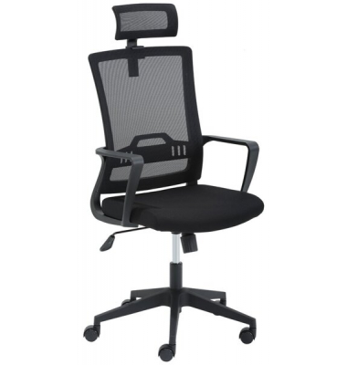 Drehsessel mySTUDIO mit Kopfstütze schwarz, Wippmechanik, verstellbare