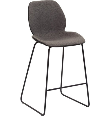 Tresenhocker 1176 Kufengestell schwarz gepolsterte Sitzschale, innen Stoff