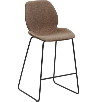 Tresenhocker 1176 Kufengestell schwarz gepolsterte Sitzschale, innen Stoff