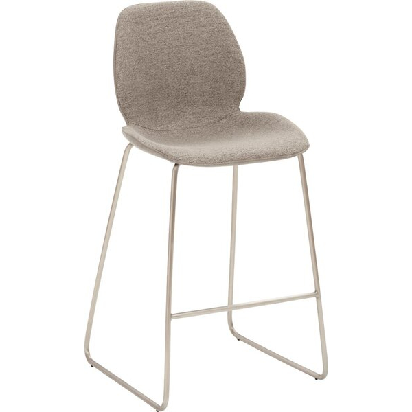 Mayer Tresenhocker 1176, Kufengestell edelstahl gebürstet, gepolsterte Sitz- 4032376015902 Mayer