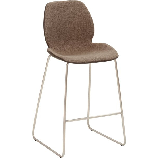 Mayer Tresenhocker 1176, Kufengestell edelstahl gebürstet, gepolsterte Sitz- 4032376015919 Mayer