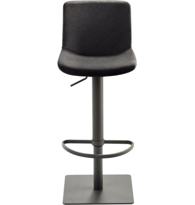 Bar-/Tresenhocker 1287 Gestell grau gepolsterte Sitzschale schwarzgrau