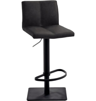 Bar-/Tresenhocker 1285 Gestell schwarz gepolsterte Sitzschale schwarzgrau