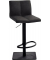 Bar-/Tresenhocker 1285 Gestell schwarz gepolsterte Sitzschale schwarzgrau