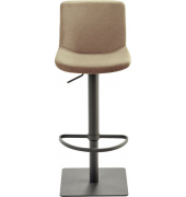 Bar-Tresenhocker 1287 Gestell grau gepolsterte Sitzschale beige