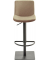 Bar-/Tresenhocker 1287 Gestell grau gepolsterte Sitzschale beige