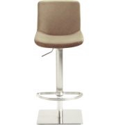 Hochstuhl myTIMO, beige / edelstahl geb&uuml;rstet, ohne Armlehnen, Tellerfu&szlig; quadratisch